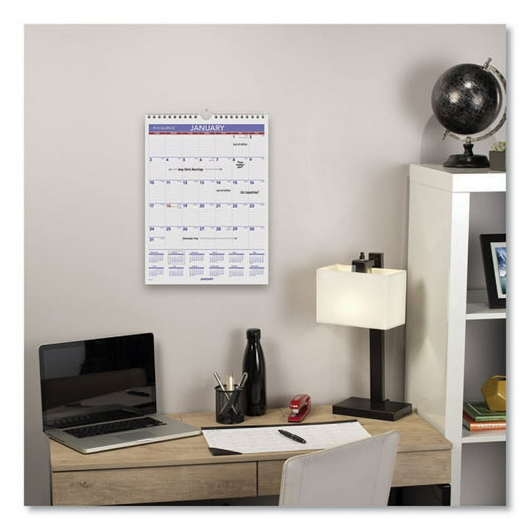 Monthly Wall Calendar with Ruled Daily Blocks, 8 x 11, White Sheets, 12-Month (Jan to Dec): 2024 Monthly Wall Calendar with Ruled Daily Blocks, 8 x 11, White Sheets, 12-Month (Jan to Dec): 2024