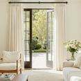 thumbnail image 2 of 1" Rust-Resistant Curtain Rod,Black Curtain Rods for Windows 72" to 144", End Indoor/Outdoor Single Curtain Rod, 2 of 8