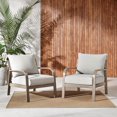 thumbnail image 1 of Better Homes & Gardens Prado 2-Piece Steel Outdoor Club Chair Set with Cushions, Brown, 1 of 8