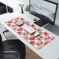 thumbnail image 2 of Long Mouse Pads for Desk,Pink Cow Strawberry Hat Pattern Desk Mats on Top Of Desks, Desk Mouse Pad Extra Large with 3mm Non-Slip Base and Stitched Edge for Gaming,Office,Work,Home 31.5"x11.8", 2 of 6