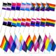 thumbnail image 1 of Banderas del Orgullo Gay Arcoíris en Palo de Madera, Pequeñas Mini Banderas Inclusivas LGBTQ de Mano, 5x8 Pulgadas, Paquete de 20, 1 of 7
