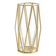 thumbnail image 1 of Jarrón de vidrio y metal decorativo, práctico y duradero para arreglos florales. Estilo A, 1 of 9