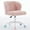 Pink #2, variant on PORKISS Vanity Chair with Back, Home Office Chair, Ergonomic Home Desk Chair with Artificial Alpaca Wool Fabric, Adjustable Swivel Task Computer Chair with Wheels, Pink #2