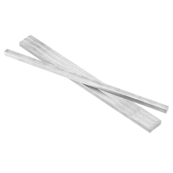 Uxcell 4 Pcs Steel Bar, 3/8" Height x 3/8" Width x 12" Length Square Steel Key Stock Cold-Drawn Steel Bars Precision Key Stock Square Steel Bar