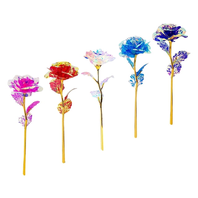 DOLITY 5 Pieces Valentines Gift Artificial Floral Roses for Wedding Anniversary Day A