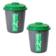 thumbnail image 1 of Bote para basura VentDepot RecyMedGreen 2 Pzs 32x42cm 22lts Polietileno Color Gris tapa verde, 1 of 1