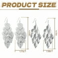 thumbnail image 3 of DESIGNICE 2 Pairs Statement Earrings for Women,Electroplated Iron Hollow Leaf Silver Jewelry for Women,Dangle Earrings for Women for Women Fashion Jewelry Gift,Style3, 3 of 7