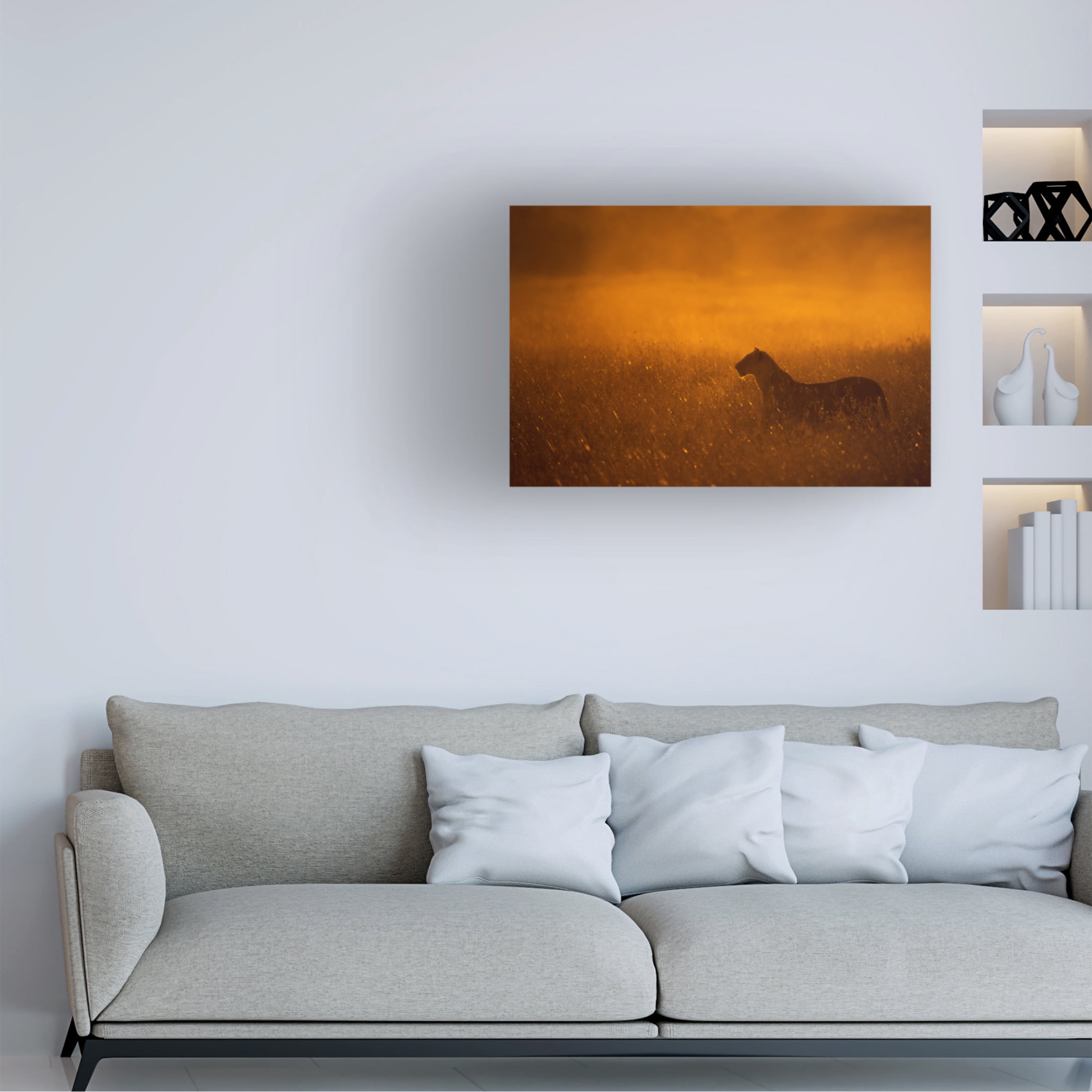 Canvas Wall Art - Mohammed Alnaser 'Gold Dust' Wall Art for Living Room, Bedroom, or Office D?cor by Trademark Fine Art - 32 x 22 Inches