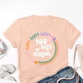 thumbnail image 5 of DONDPO Teacher Graphic Short Sleeve Tshirt 100 Days of School Shirt Women: Happy School T-Shirt Teacher Student Short Sleeve Tee 100 Days Of School Shirt School Days Tee Tops Beige L, 5 of 5