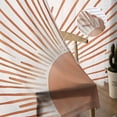 thumbnail image 5 of Orange Sunshine Semi Sheer Curtains 96 Inch Length 2 Panels Set, Lines Retro Abstract Middle Century Sheer Kitchen Curtain Privacy Voile Window Curtain for Living Room Bedroom Rod Pocket Drapes, 5 of 7