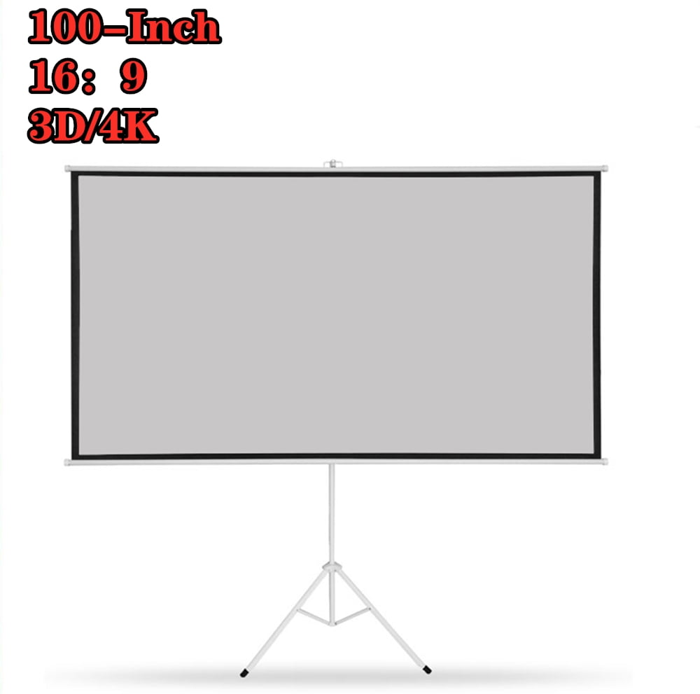Projector Curtain FULL HD Tripod Projector Screen 100 inch 3D 4K 169