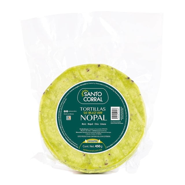 Tortilla Santo Corral con nopal, chia, linaza y ajonjolí 450 g