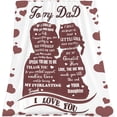 thumbnail image 3 of Birthday Gifts for Dad from Daughter, Fathers Day Blanket for Dad, Dad Birthday Gifts from Daughters, I Love You Dad Blanket, Soft Flower Throw Blanket for Father Gift Dad Gift, 3 of 7