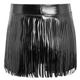 thumbnail image 5 of iiniim Girls Metallic Tassels Latin Dance Shorts Jazz Cha-cha Disco Party Performance Dancewear Black 6, 5 of 7