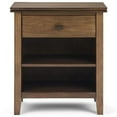thumbnail image 3 of Trent Home Wood 24" Transitional Bedside Nightstand in Rustic Natural Brown, 3 of 11