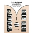 thumbnail image 2 of Yecaye 6-Tier Over The Door Storage Organizer, Flexible 1 Split into 2 Swing-Proof Hanging Bathroom Bedroom Organizer and Storage, Black, 2 of 8