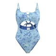 thumbnail image 3 of No Boundaries Cutout V-Wire One Piece Swimsuit, Women's and Women's Plus, 3 of 5