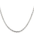 thumbnail image 3 of 925 Sterling Silver 3.25mm Oval Cable Chain Necklace Pendant Charm Fancy, 3 of 9