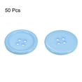 thumbnail image 3 of Uxcell 50Pcs 40L Sewing Buttons 1"(25mm) Resin Round Flat 4-Hole Craft Buttons for Sewing Clothing and DIY, Light Blue, 3 of 5