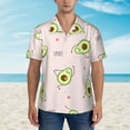 thumbnail image 2 of Disketp Hawaiian Shirts For Men,Avocado Doing Sport Yoga Print Mens Casual Short Sleeve Button Down Shirts Beach Shirt, 2 of 7