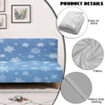 thumbnail image 5 of Xixirimido Christmas Snowflake Blue Pattern Stretch Armless Futon Cover Futon Slipcover Sofa Couch Cover with Elastic Bottom Sofa Bed Covers Furniture Protector Washable, 5 of 8