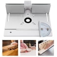 thumbnail image 4 of Ynlkorvg Aluminium Router Table Insert Plate Woodworking Benches Router Flip Plate With Gauge Aluminium Fence Sliding Brackets Multifunctional Trimming Engraving Table(silver), 4 of 9