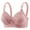 Women's Bras Pink, variant on Women's Plus Size Bras, Women’s Push Up Lace Bra Comfort Padded Underwire Bra Lift Up Add One Cup Full Coverage Everyday Bras S-XL