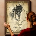 thumbnail image 6 of Cancun Vintage Map Prints Canvas, Mexico Map Art Canvas, Canvas, Cancun Map City style vintage Canvas , Canvas Wall Art, Street Map Artwork Canvas, 6 of 6