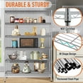 thumbnail image 2 of Dkelincs 6 Tier Wire Shelving Unit Adjustable Storage Metal Shelf NSF Rack with Wheels for Garage Kitchen, Silver, 2 of 8