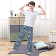 thumbnail image 5 of Kids' Pajama Pants Soft Relaxed Fit Sleep Pants Lounge Pants with Pockets Dark Teal Turtle Pattern Small, 5 of 9