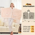 thumbnail image 4 of PMONPA Wearable Heated Throw Blanket for Adult, Electric Heated Wrap Poncho Shawl with Pockets, 6 Heating Levels & 2 to 10 Hours Time Settings, 51" x 61", Light Root Color, 4 of 7