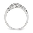 thumbnail image 2 of 14K White Gold Diamond Infinity Symbol Ring Size 7, 2 of 3