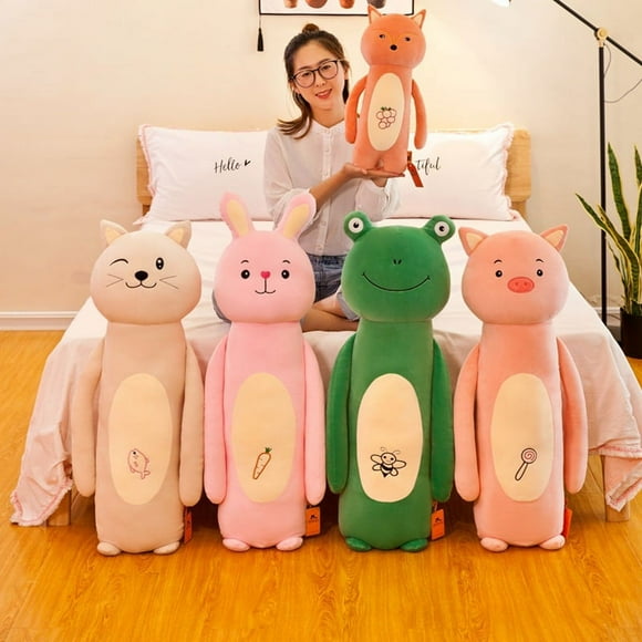 50/70/90cm Giant Soft Animal Cartoon Pillow Cushion Cute Frog Cat Rabbit Fox Pig Plush Toy Stuffed Lovely kids Birthday Gift