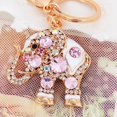 thumbnail image 2 of LLavero de diamantes de imitación de colores para mujer, joyería nueva, serie Animal, búho, conejo, elefante, gato, zorro, bolso de regalo, llavero colgante para coche, 2 of 4