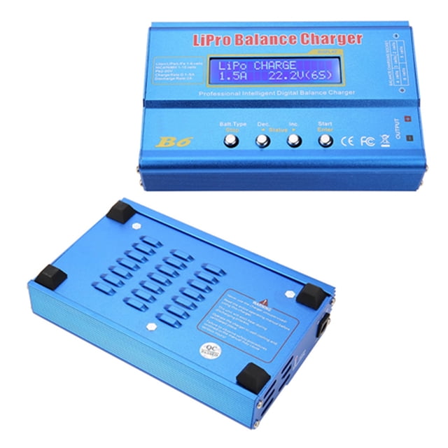 80W Digital LCD Balance Charger Discharger Parallel Charging with Metal Shell Heat Dissipation and Input Voltage Monitoring