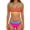 Orange, variant on Staron Women's Two Piece Bikini Sets Color Block High Waisted Swimsuit Sporty Crop Top Adjustable Straps Removable Padding Beach Pool Vacation, Purple XXL