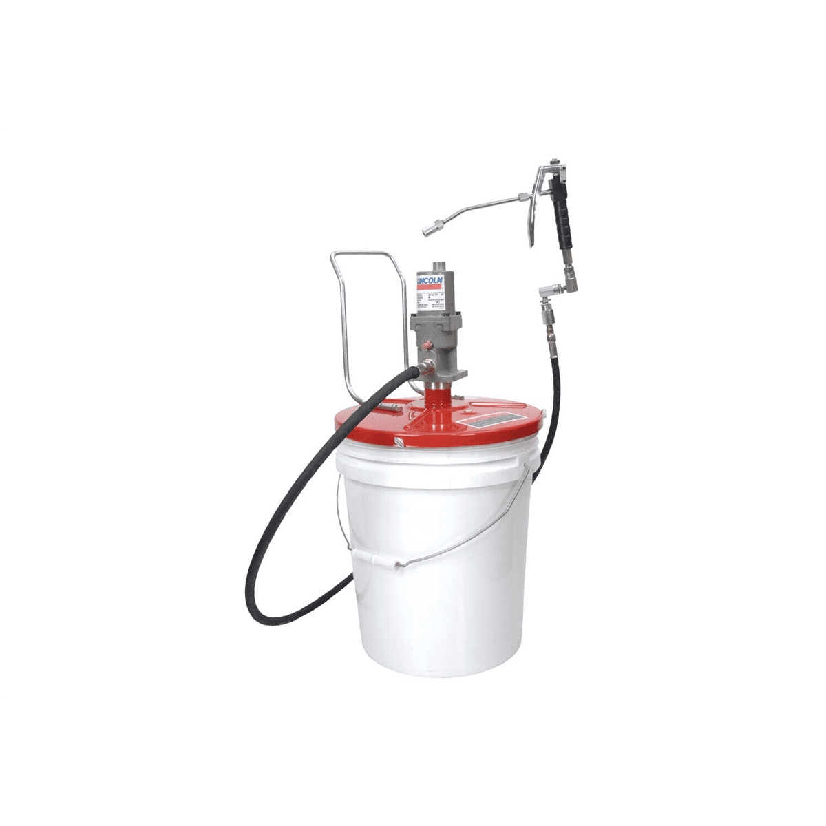 Lincoln 4489 Pneumatic 40:1 Ratio 25-50lb Bucket Grease Pump with 7' Hose