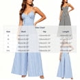 thumbnail image 3 of Aimik Striped Jumpsuits for Women Casual Sleeveless Spaghetti Strap Wide Leg Jumpsuits Summer Fashion Womens Jumpsuit for Vacation, 3 of 6