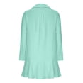 thumbnail image 4 of Diufon Summer Casual Dresses for Women Solid Color Midi Dress 3/4 Sleeve Button Down Lapel Dress, 4 of 5