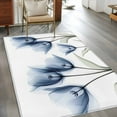 thumbnail image 4 of Blue Tulips Floral 3x5 Area Rugs, Spring Farmhouse Elegant Flowers Non-Skid Rubber Backing Large Rectangle Rugs - Living Room Bedroom Home Office, Indoor Floor Mat Carpets Washable Rug, 4 of 9