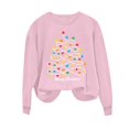 thumbnail image 4 of Juebong Holiday Funny Graphic Tops for Women Family Christmas Tree Santa Lights Print Pullover Crewneck Long Sleeve Shirts Lightweight Matching Sweatshirt, 4 of 5