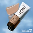 thumbnail image 3 of COVERGIRL Clean Invisible Liquid Foundation, 153 Sand Beige, 1.0 fl oz, 3 of 14