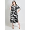 thumbnail image 4 of Vestido camisero de lino estampado Roman Fashion /Tallas Extras, 2154 (Negro) negro 38, 4 of 5