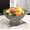 Gray #3, variant on Clear Plastic Fruit & Vegetable Serving Tray with Detachable Drainage Base | 10.83 x 10.83 x 5.51 Inch Kitchen Snack Plate for Home, Office, Party, or Picnic | 1-Piece Set