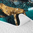 thumbnail image 5 of Erosebridal Black Gold Teal Quilt King, Aesthetic Marble King Coverlet Set, 3-Piece 1 Bedspread and 2 Pillowcases, 5 of 7