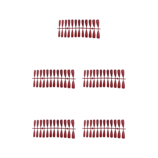 Vogacara Tabletas para mejorar las uñas Diseño de puntos elegantes Textura esmerilada Uña falsa Llamativas puntas de manicura JM-20 Rojo Type2 NO2