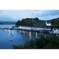 thumbnail image 2 of Colourful houses and boat in the harbour at dusk; Portree  Isle of Skye  Scotland Poster Print, 2 of 2
