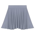 thumbnail image 3 of Zaldita Women's Versatile Mini Skater Skirt Plain Pleated Casual Mini Skirt Stretchy Flared Mini Skirt Grey One Size, 3 of 7