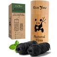 thumbnail image 1 of Hilo dental ecológico EcoYou de bambú con carbón activado 2x30 m, menta orgánica, 1 of 8