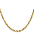 thumbnail image 2 of 14K Yellow Gold Rope Chain Necklace 20 inch 4.5 mm Diamond-cut Quadruple Lobster Clasp, 2 of 4